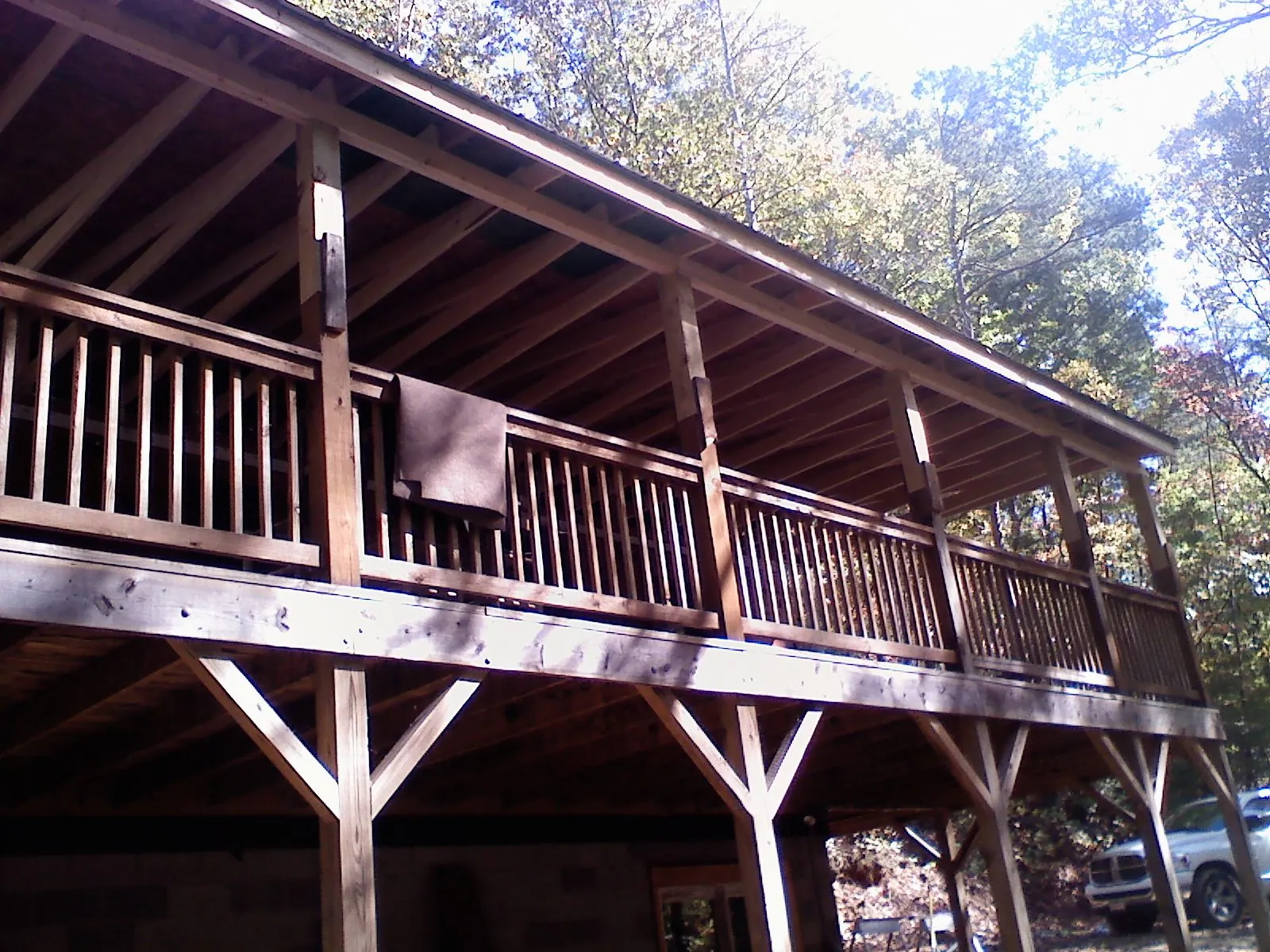 Timber framing under a new elevated porch and deck — Roof Leak Repair in Margate City by Roofing Brothers